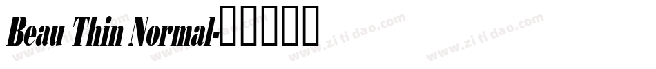 Beau Thin Normal字体转换